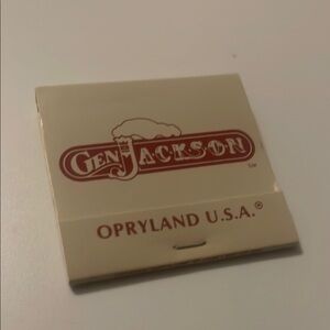 JACKSON Cream and Red Souvenir Matchbook